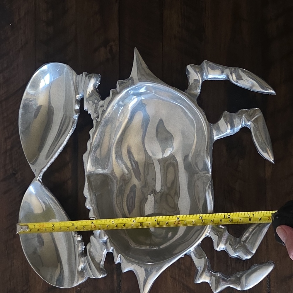 Beautiful Pewter Crab Appetizer Serving Dish. Great Condition!🦀 - Picture 4 of 6